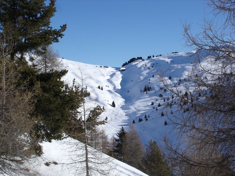 Die breite Schlucht hinauf zur Astalm Die breite Schlucht hinauf zur Astalm