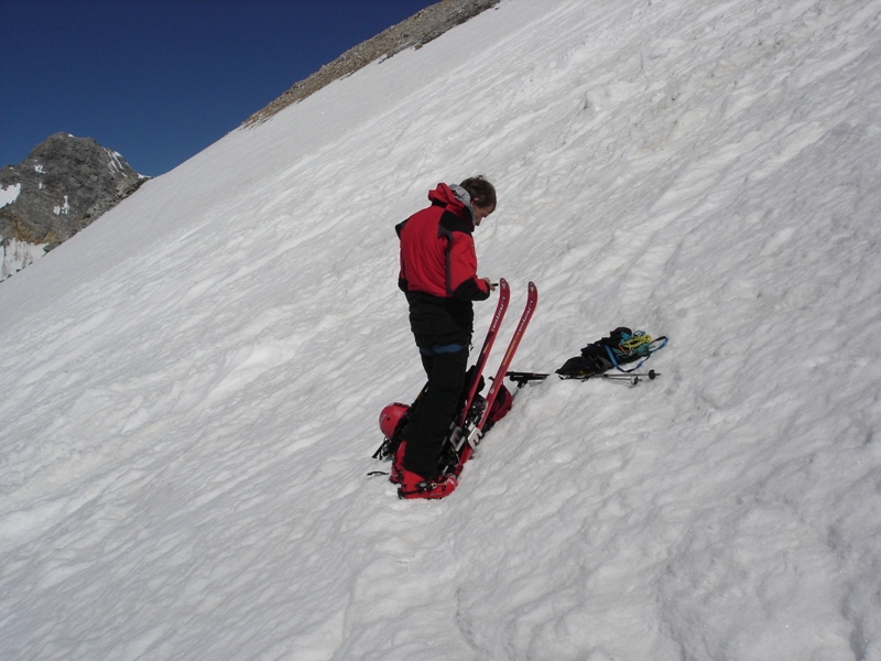 Das Skidepot in der Rinne Das Skidepot in der Rinne