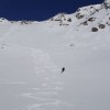 Steilhang unter der Scharte