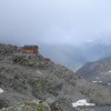 Blick vom Eisjoch auf die Stettiner Hütte