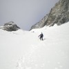 Aufstieg in der Rinne Aufstieg in der Rinne
