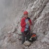 Sandra beim Aufwärmtraining